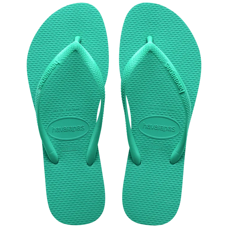 Virtual Green Slim Flip Flops|HAVAIANAS