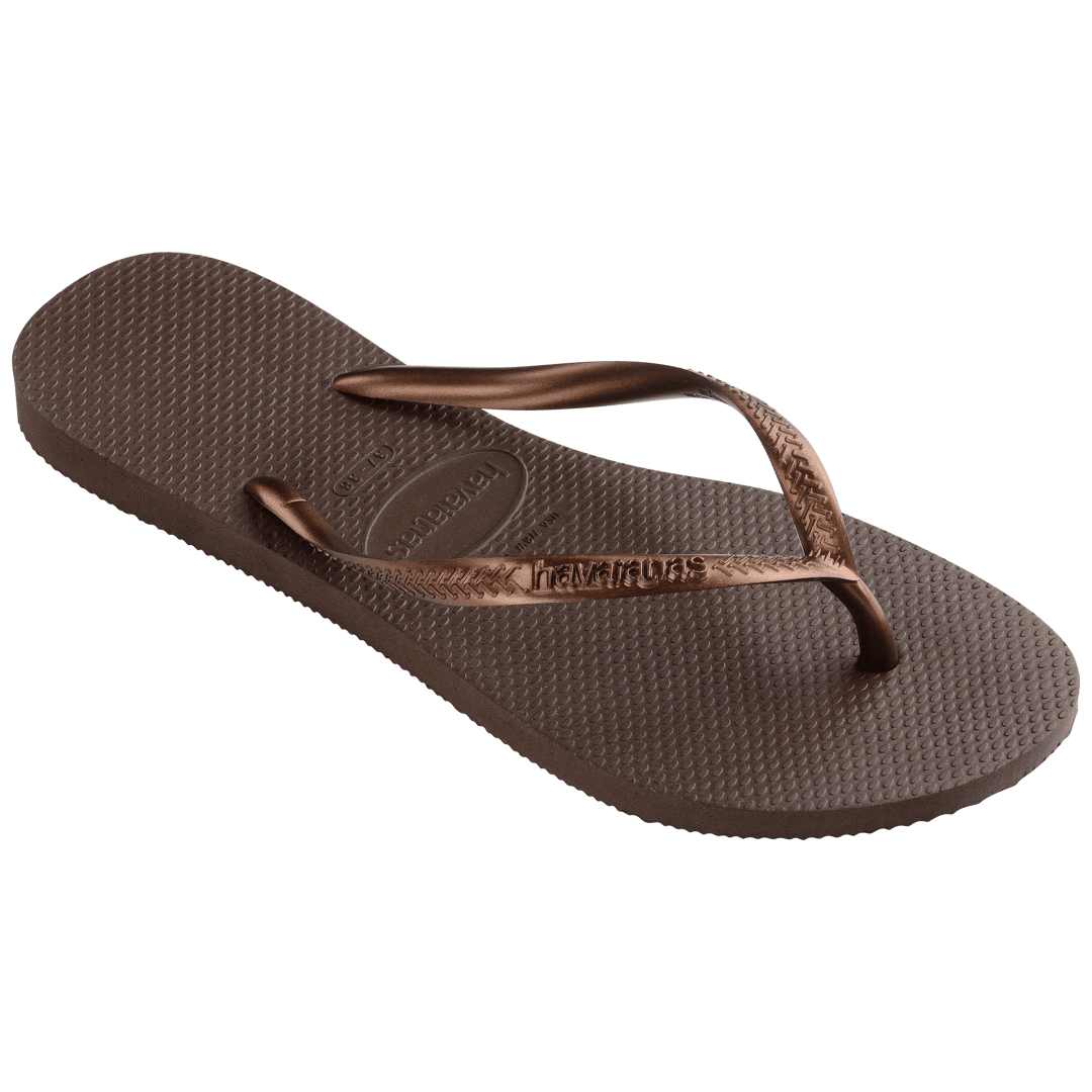 Dark Brown Slim Flip Flops | Havaianas