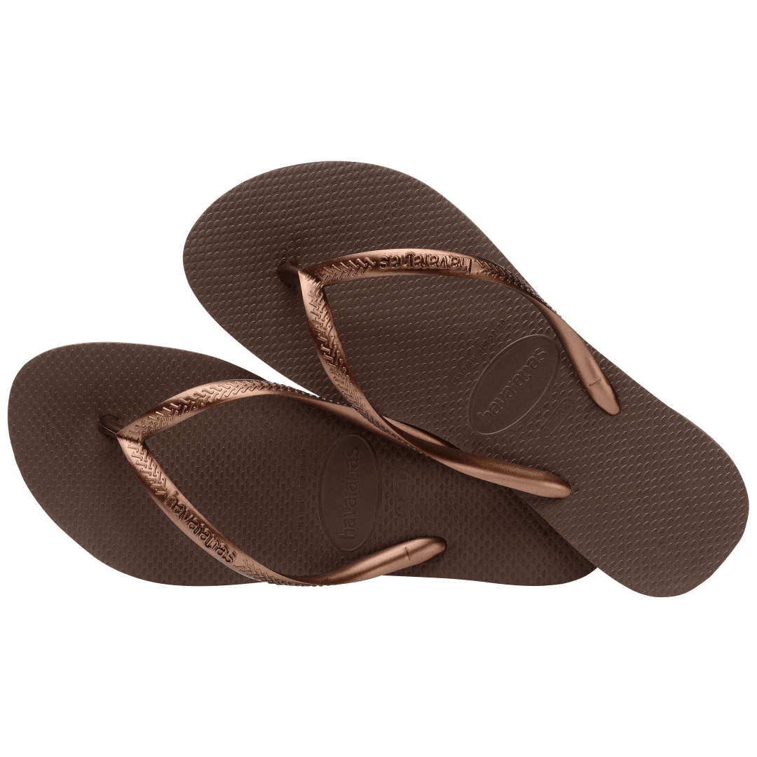 Dark Brown Slim Flip Flops | Havaianas