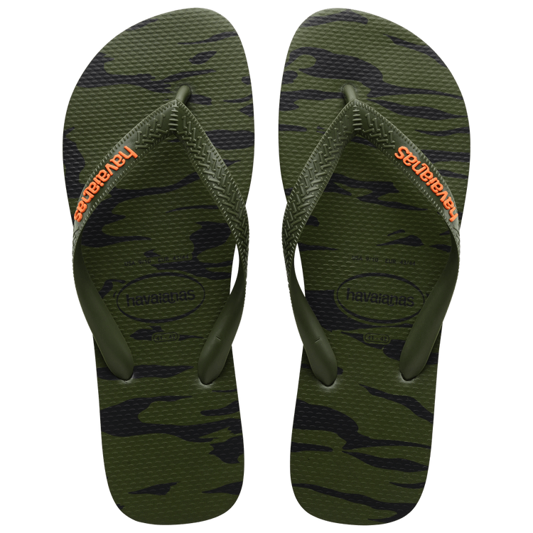 Yellow Box Camo Flip Flops at John Temple blog