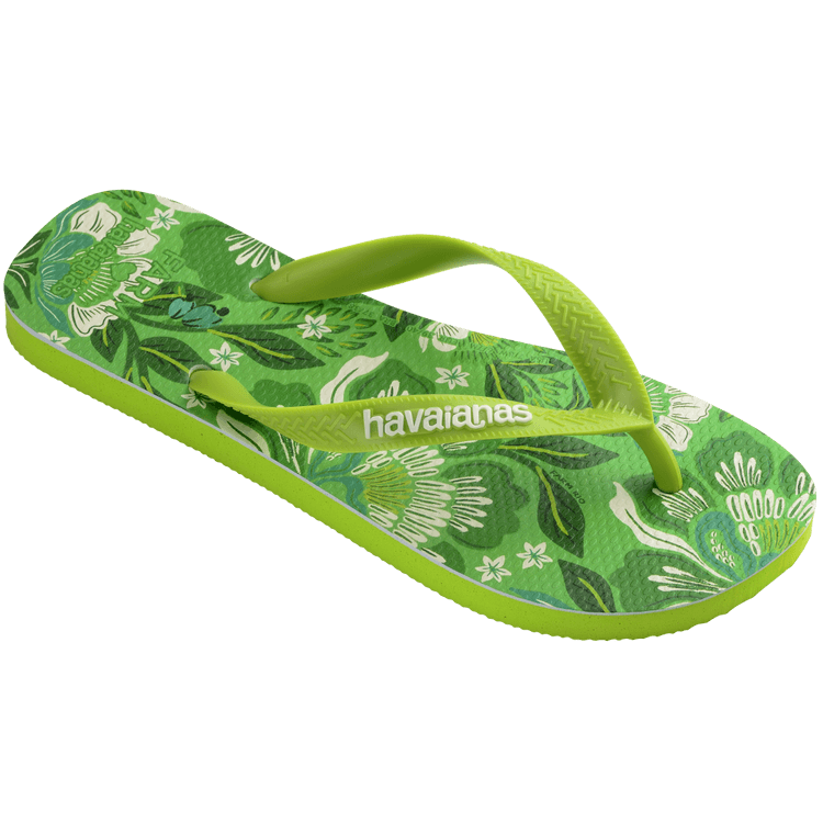 Lemon Green Farm Rio Green Floral Flip FlopsHAVAIANAS